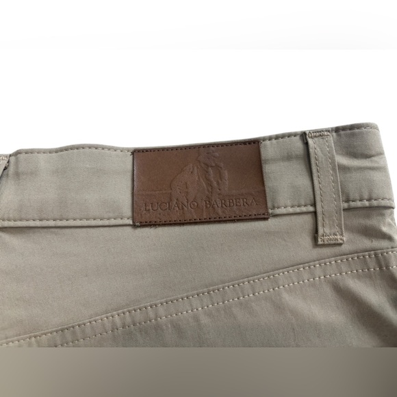 NWOT LUCIANO BARBERA Khaki COTTON Blend CHINO Pants Trousers EU-48 W-30" - Picture 10 of 10